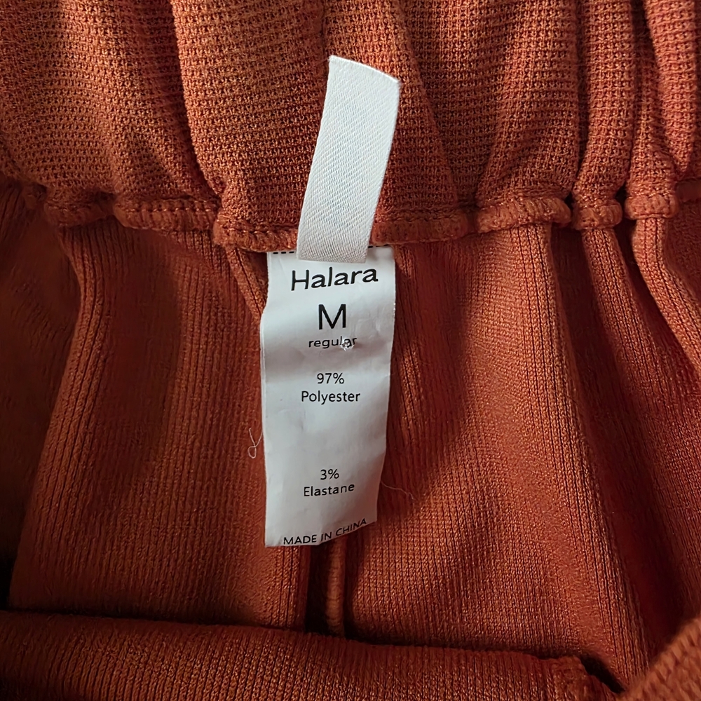 Halara Flex High Waisted Pocket Wide Leg Waffle Work Pants Size Medium Regular - Picture 12 of 15